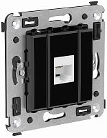 Розетка телефонная без рамки DKC Avanti 1-м. RJ12 черный квадрат картинка